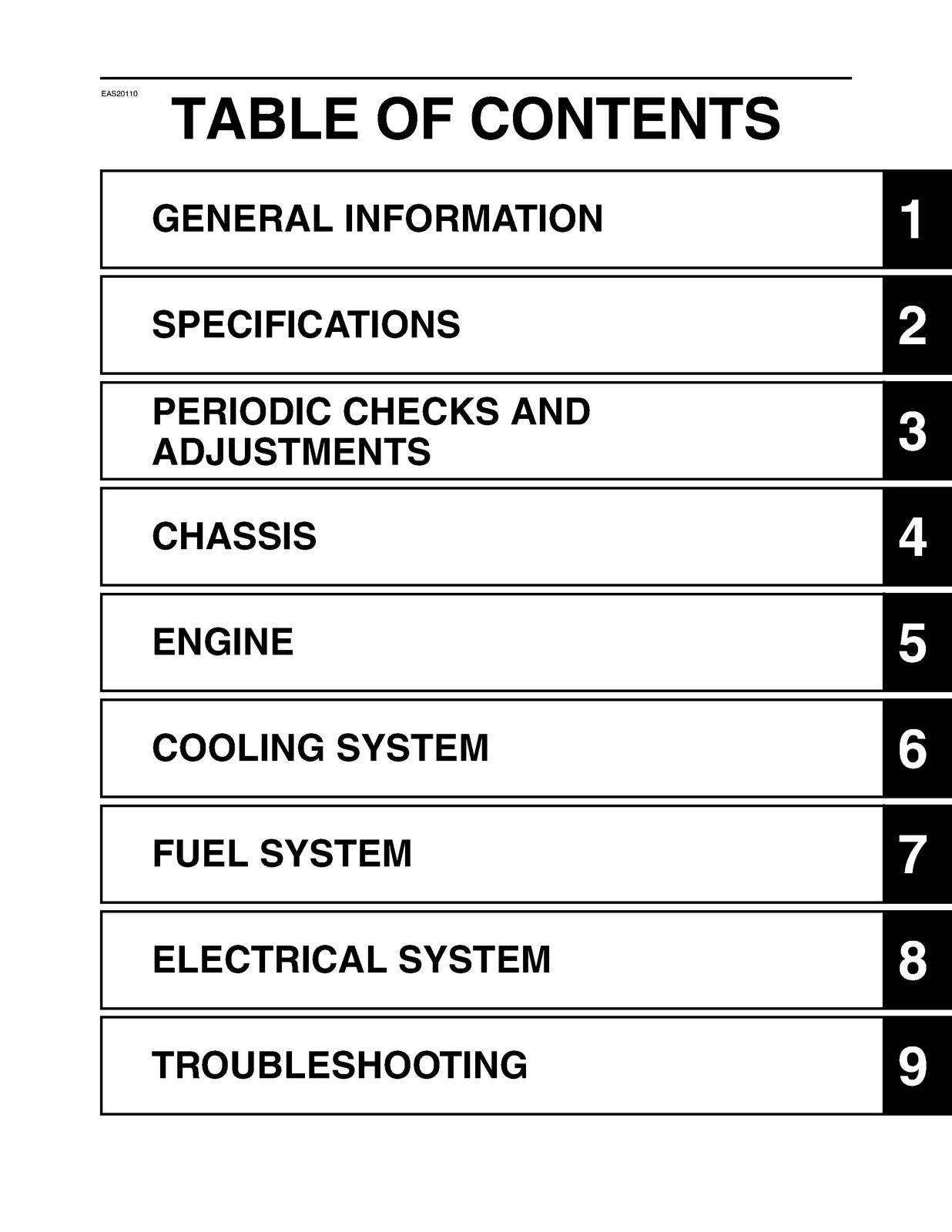 YAMAHA FJR1300 Motorcycle Service Manual 2008 - BOUND - COVERS - XL FOLDOUTS