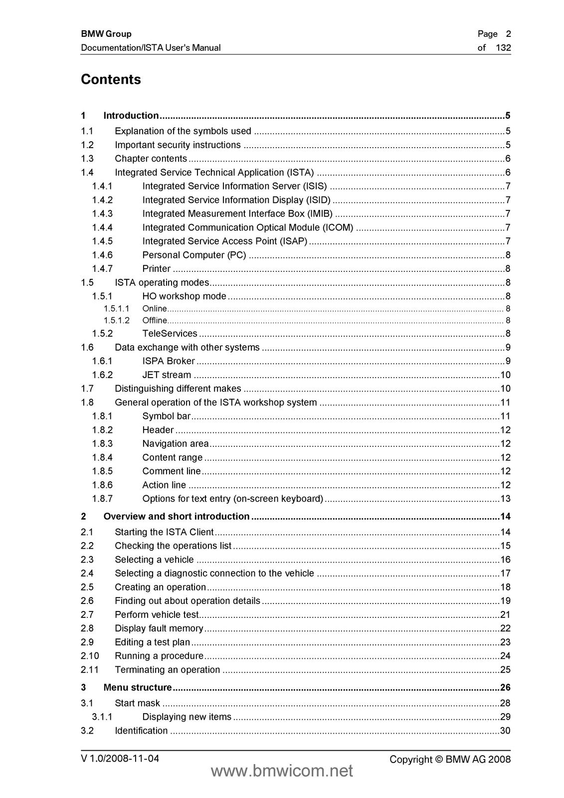 BMW ISTA Users Manual Release 2x Technical Documentation And Diagnosis - BOUND