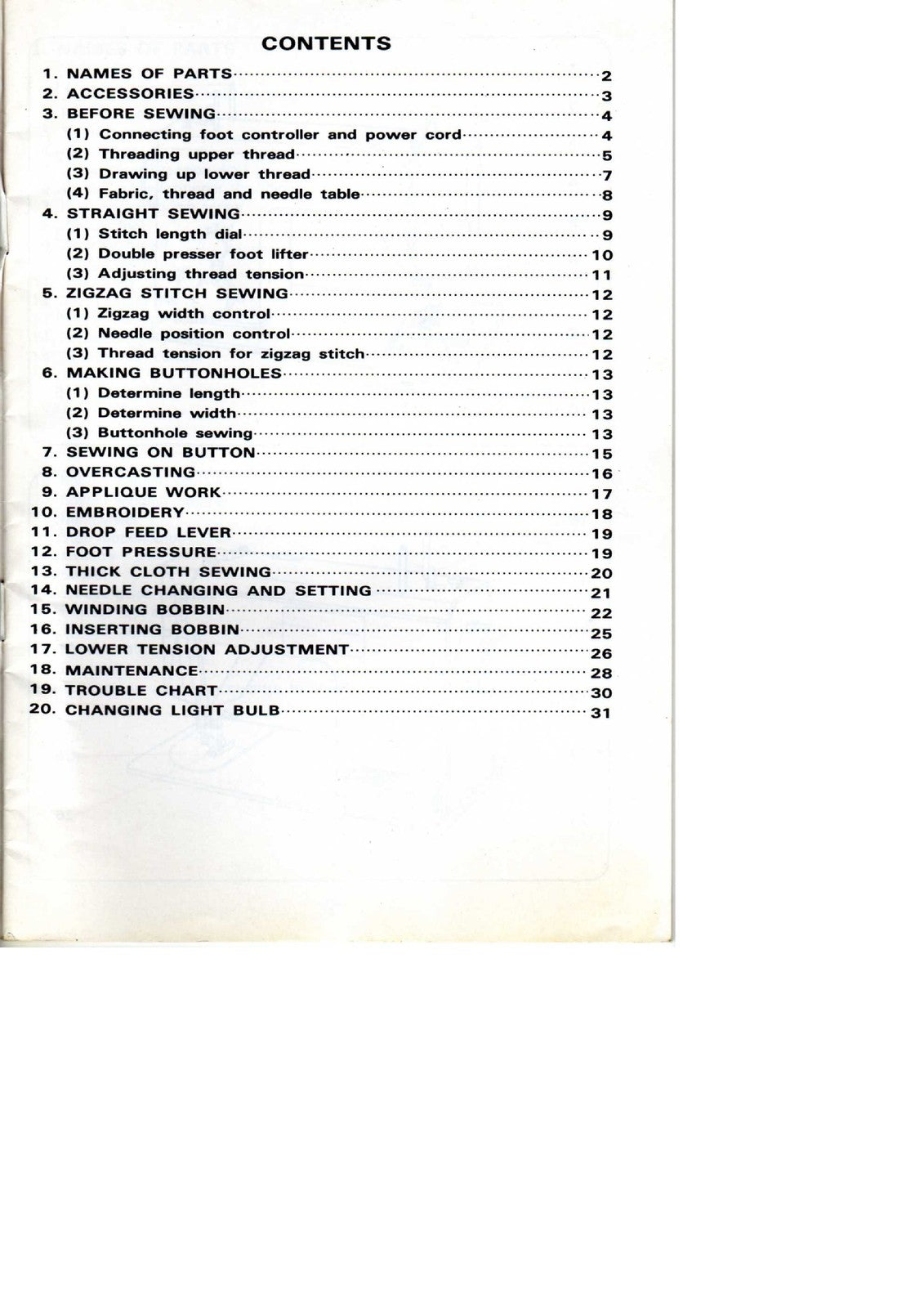 TOYOTA 200 221 222 Sewing Machine Instruction Manual - WIRE BOUND - TOUGH COVERS