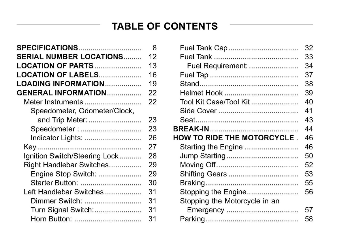KAWASAKI Super Sherpa Owners Manual 2009 - STEEL WIRE BOUND - PROTECTIVE COVERS