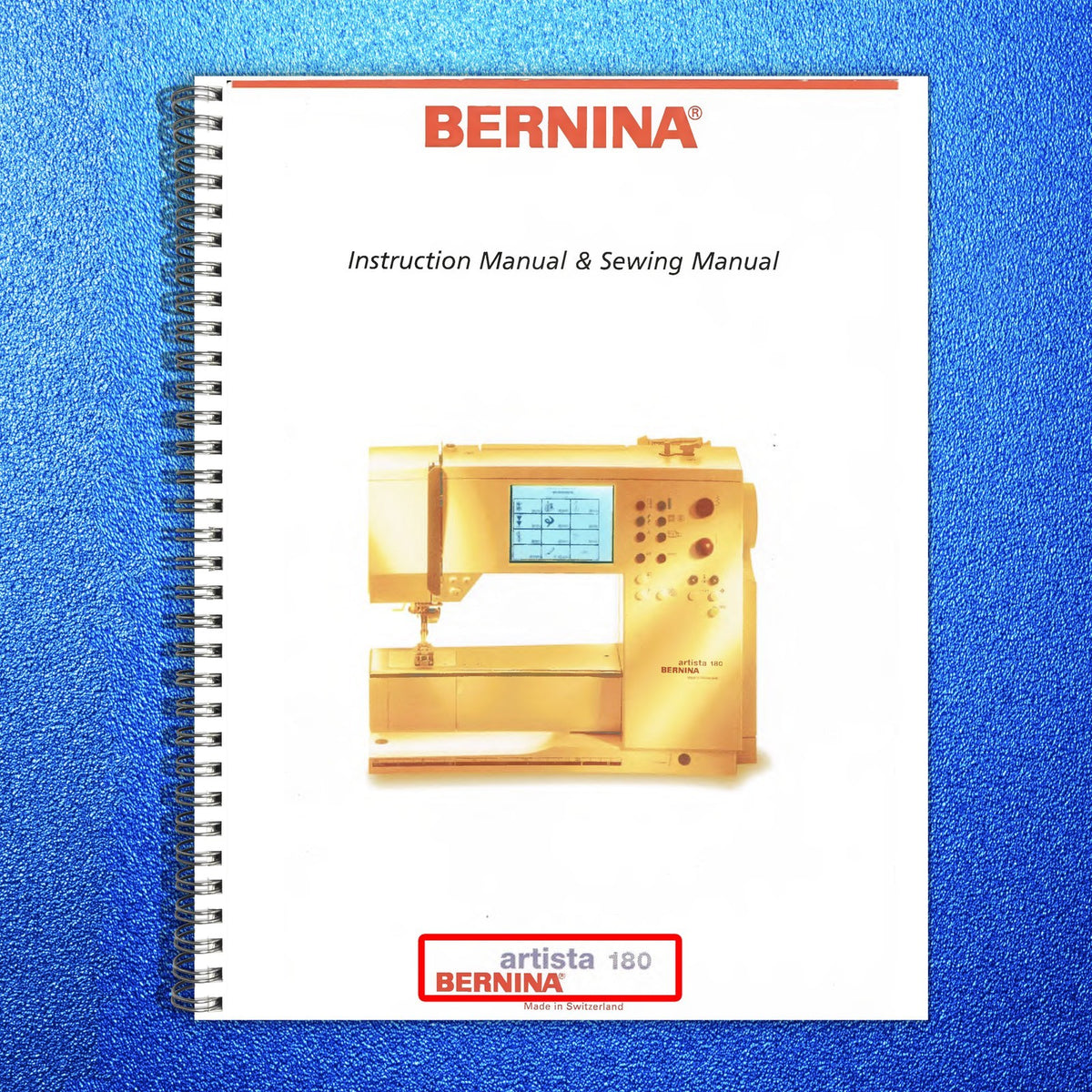 BERNINA Artista 180 Bernette B37 B38 Operators Manual BUNDLE - WIRE BOUND