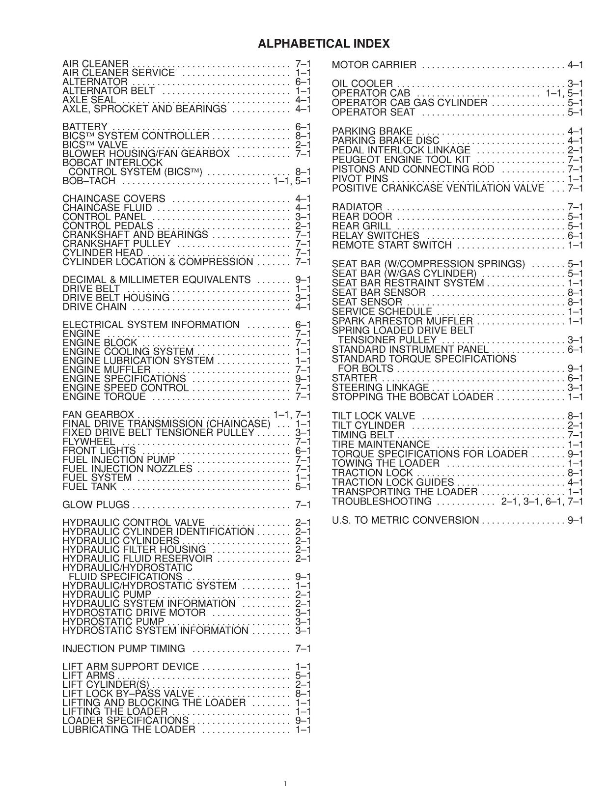 BOBCAT 751 SERVICE MANUAL SN 514711001 & UP SN 514911001 & UP, WIRE BOUND COVERS