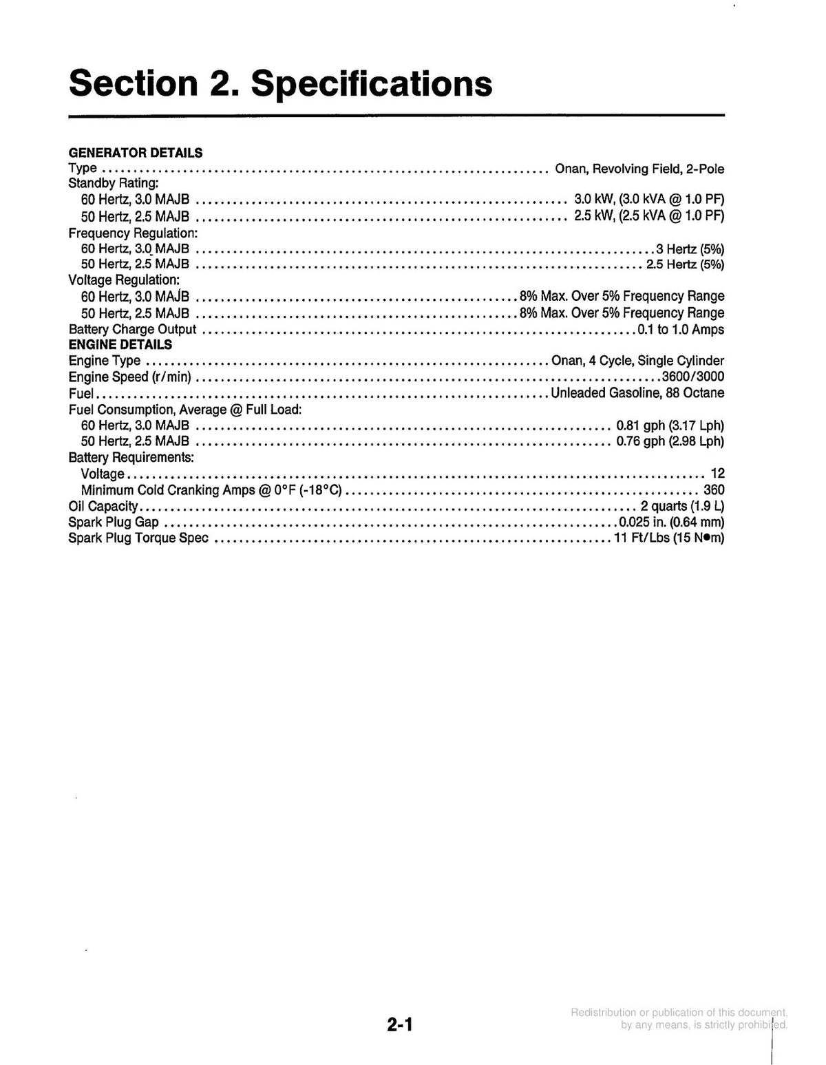 ONAN MAJB Marine Genset Operators Manual 1995 - STEEL WIRE BOUND - TOUGH COVERS