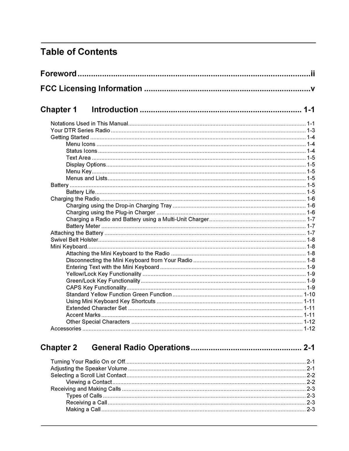 MOTOROLA DTR Series DTR410 DTR510 DTR610 Radio User Guide 2005 - WIRE BOUND