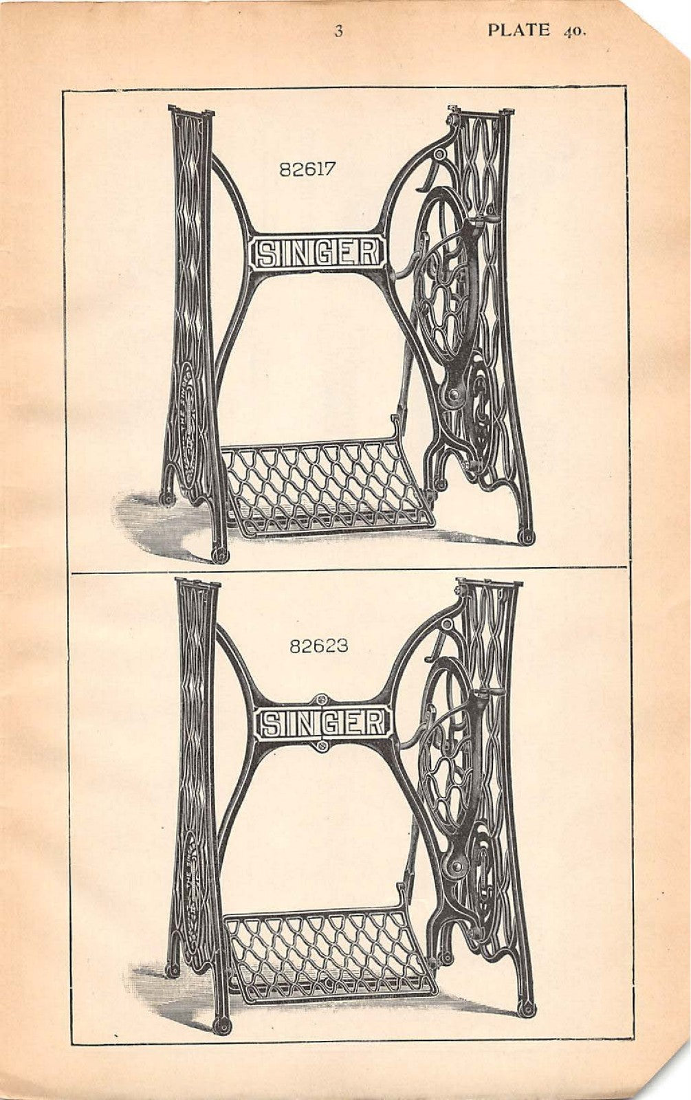 SINGER Class 48K Illustrated Parts List Manual 1908 - WIRE BOUND - TOUGH COVERS