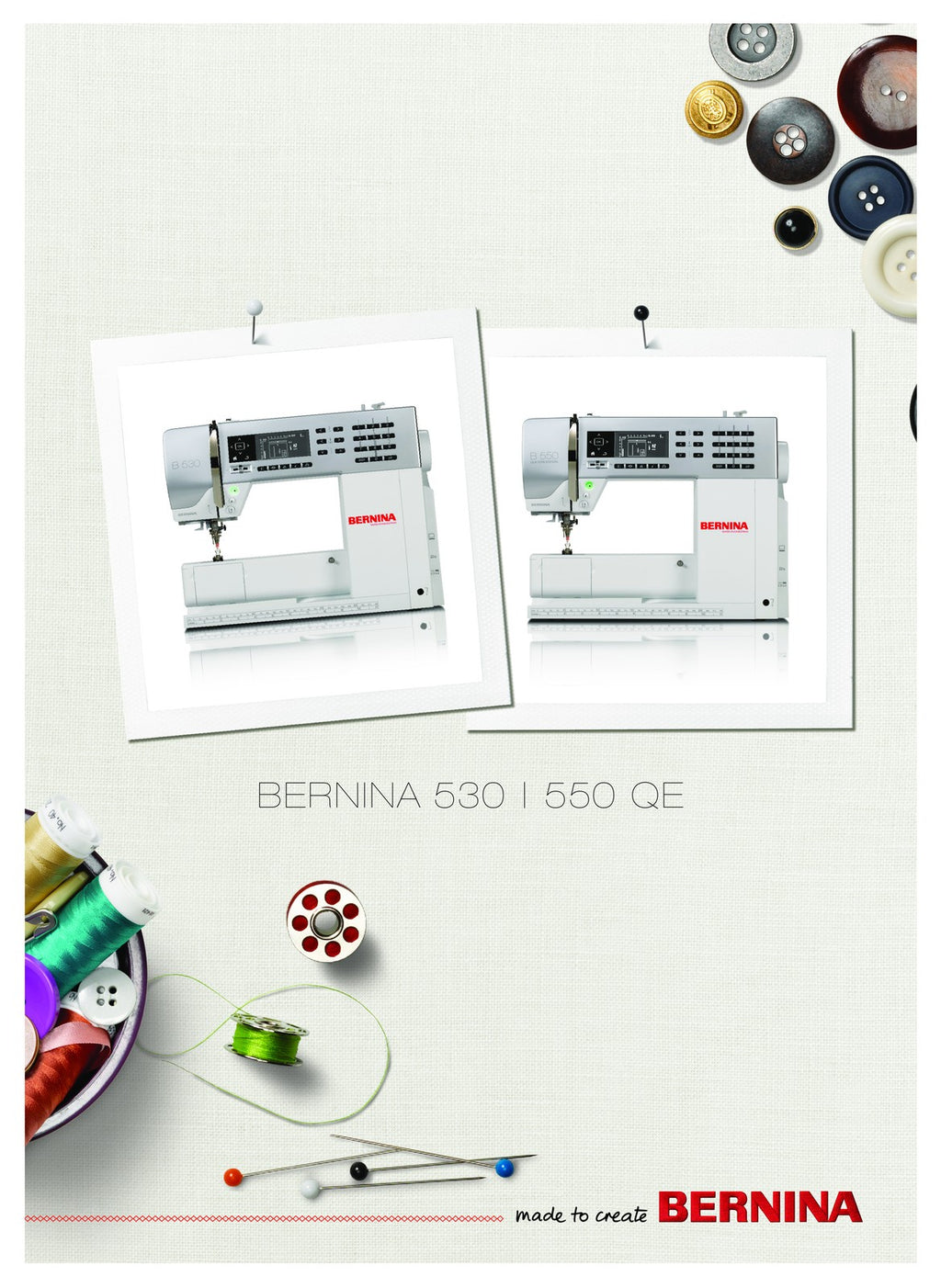 BERNINA B530 B550 QE Instruction Manual + Workbook BUNDLE - WIRE BOUND - COVERS