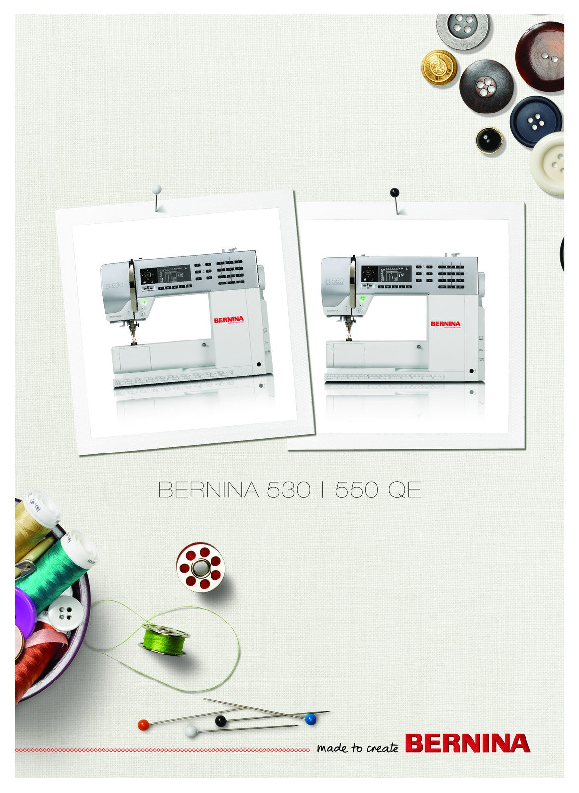 BERNINA B530 B550 QE Instruction Manual + Workbook BUNDLE - WIRE BOUND - COVERS