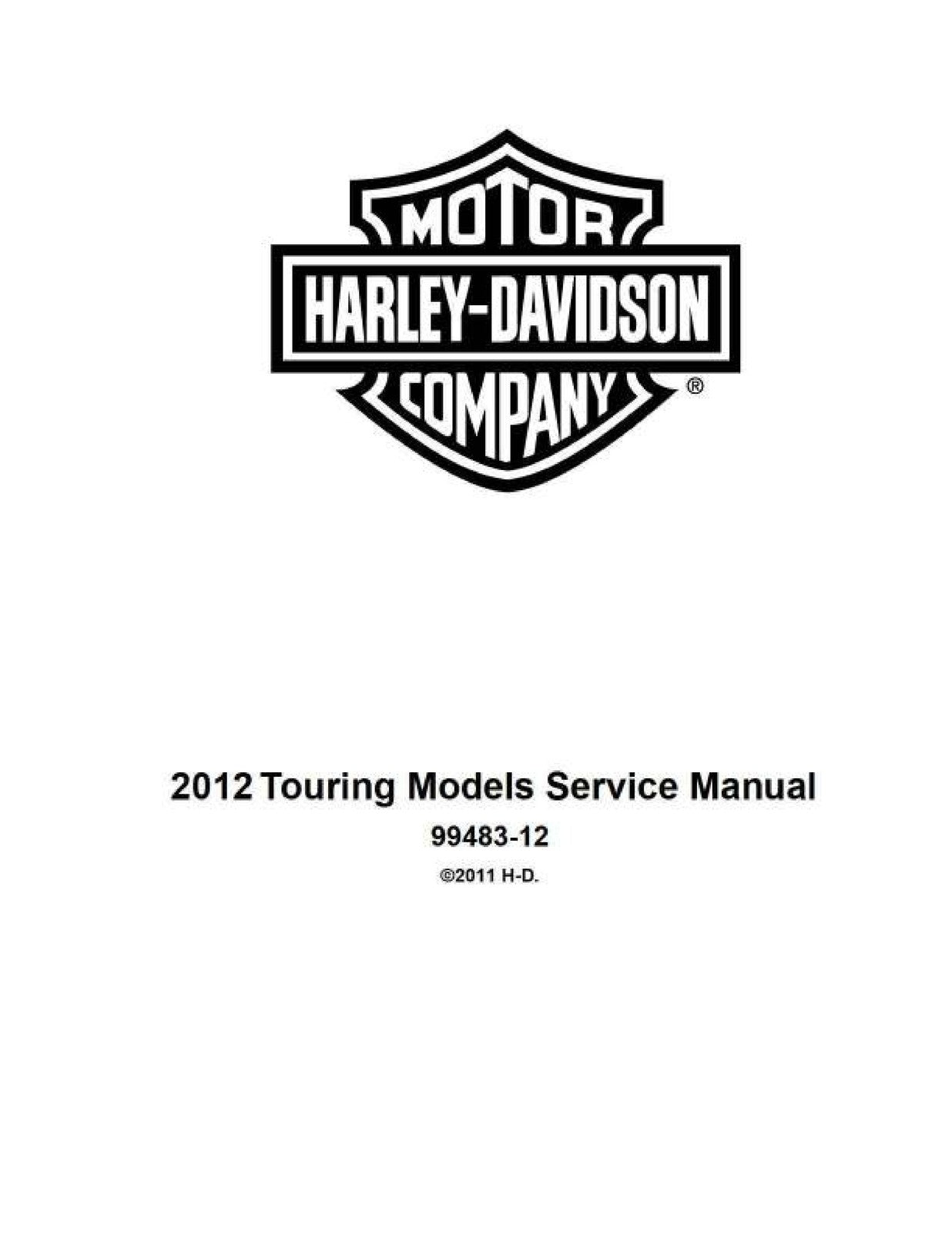 HARLEY-DAVIDSON Electra Glide Ultra Limited 2012 Touring Service Manual