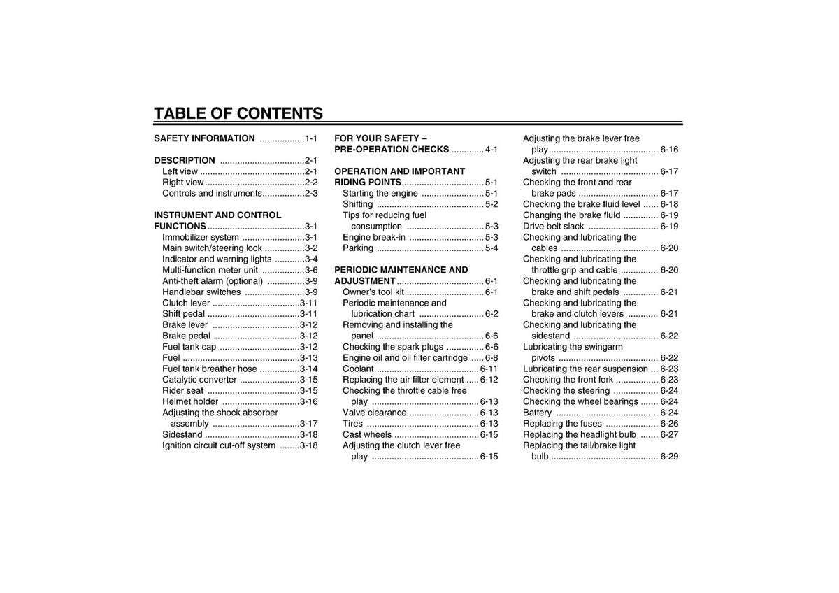 YAMAHA XVS1300A Owners Manual 2009 - STEEL WIRE BOUND - PROTECTIVE COVERS