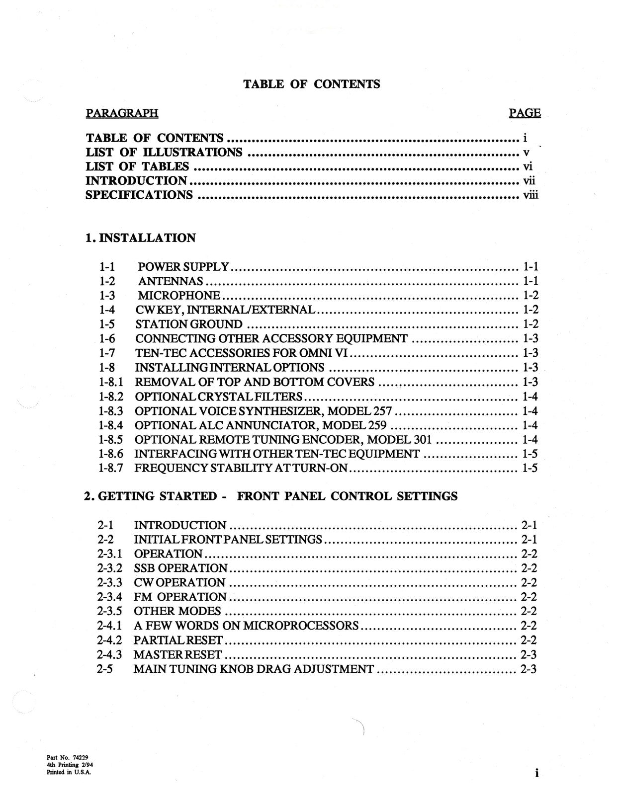 TEN TEC OMNI 6 Model 563 HF Transceiver Operator Manual, BOUND, COVERS, FOLDOUTS