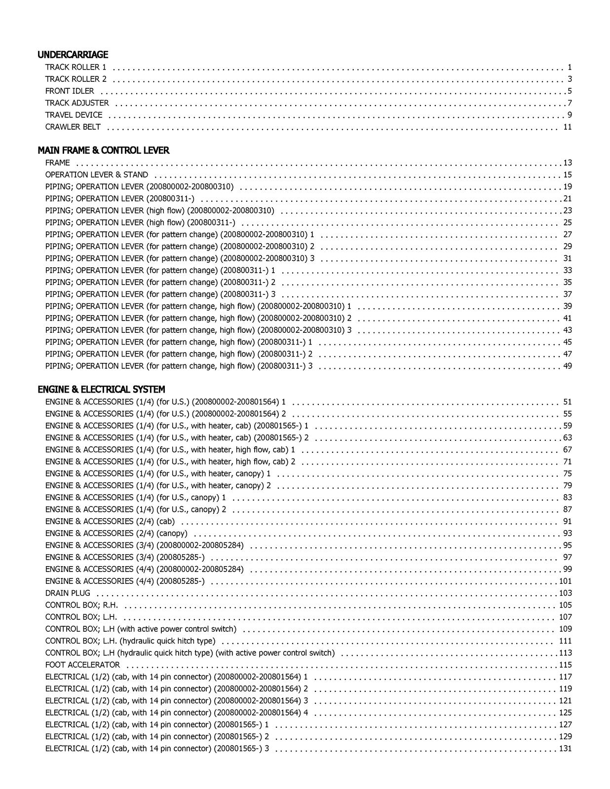 TAKEUCHI TL8 Compact Track Loader Parts Manual SN 200800002 Up - WIRE BOUND