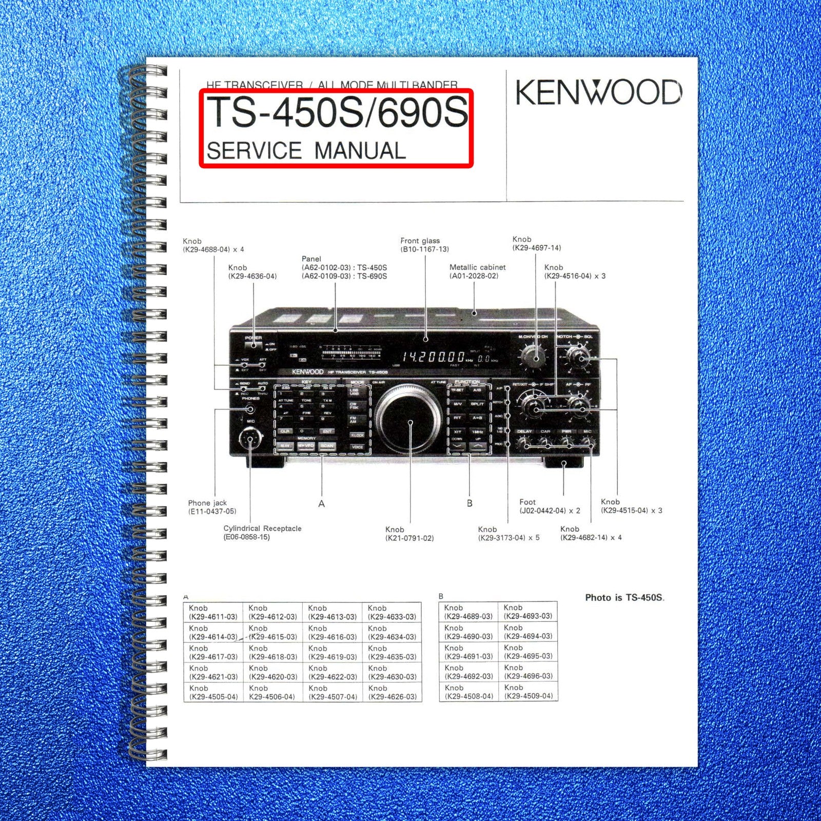 KENWOOD TS-450S TS-690S Service & Operators Manual BUNDLE - WIRE BOUND - COVERS