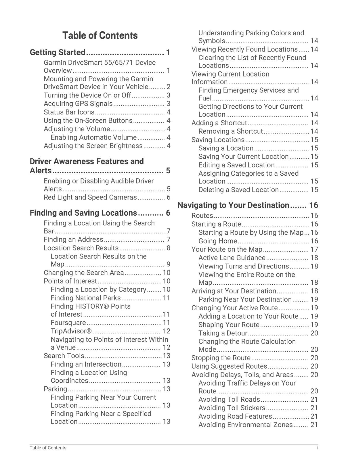 GARMIN DriveSmart 55 65 71 Owners Manual 2019 - STEEL WIRE BOUND - TOUGH COVERS