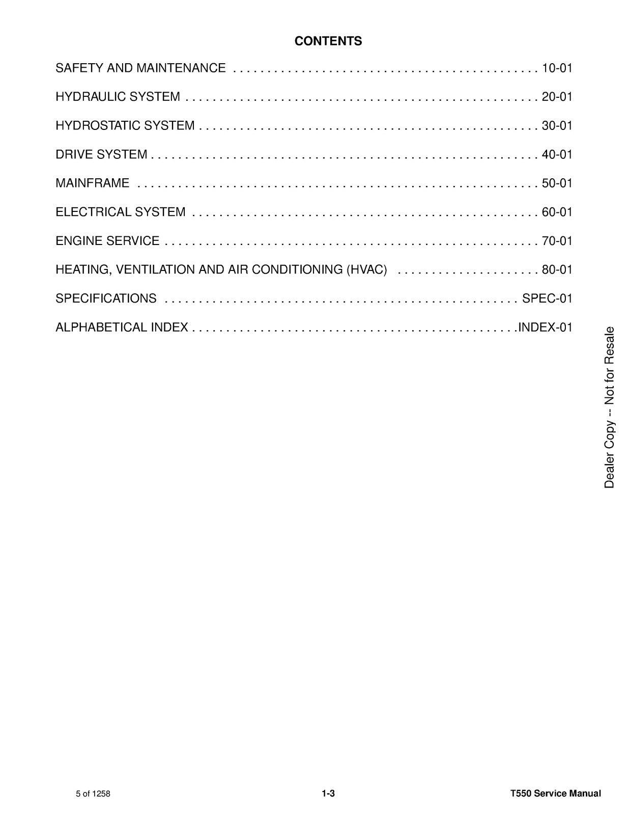 BOBCAT T550 Compact Track Loader 2019 Service Manual SN AJZV11001 Up, FOLDOUTS