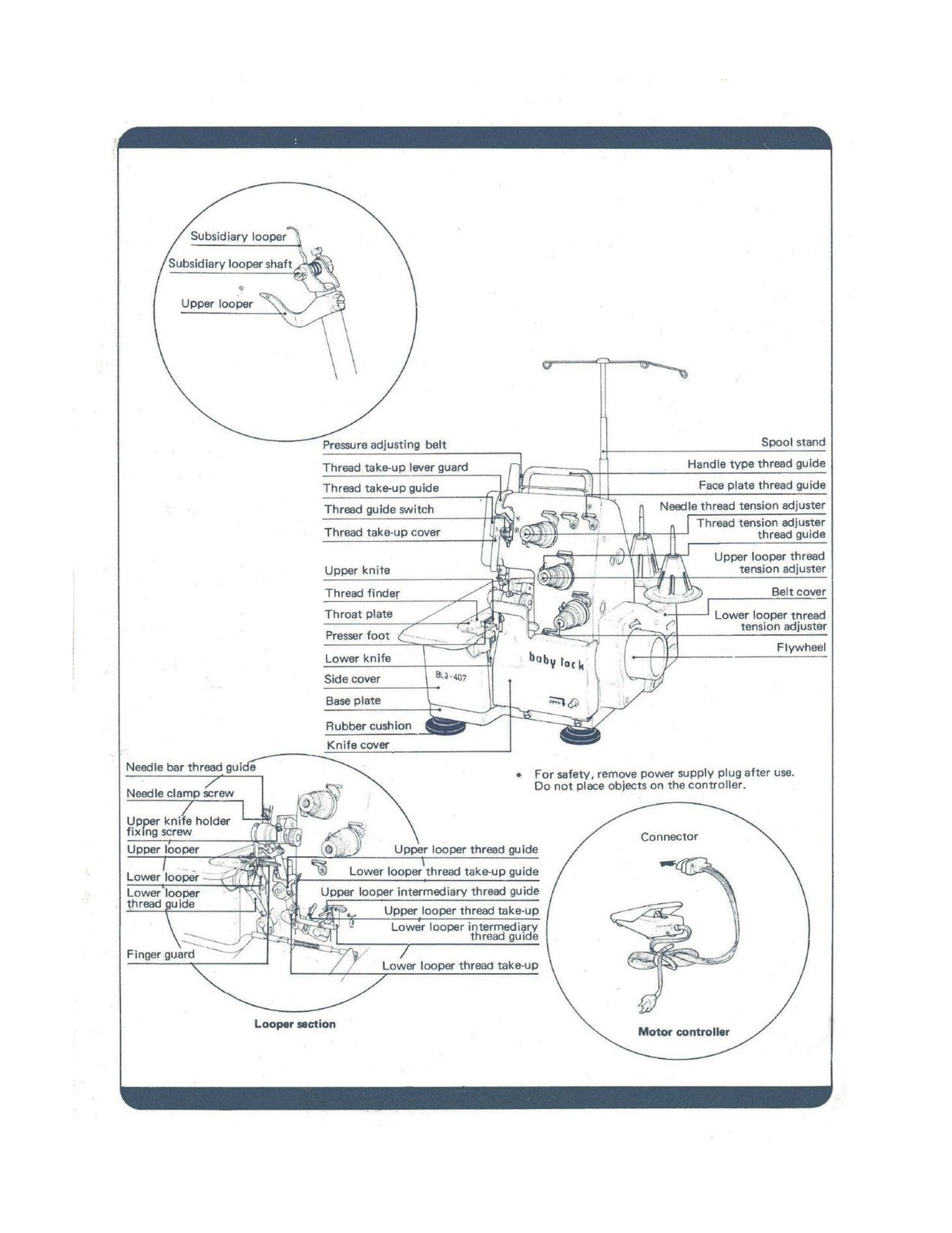 BABY LOCK BL3-407 2-Thread 3-Thread Overedging Serger Instruction Manual - BOUND