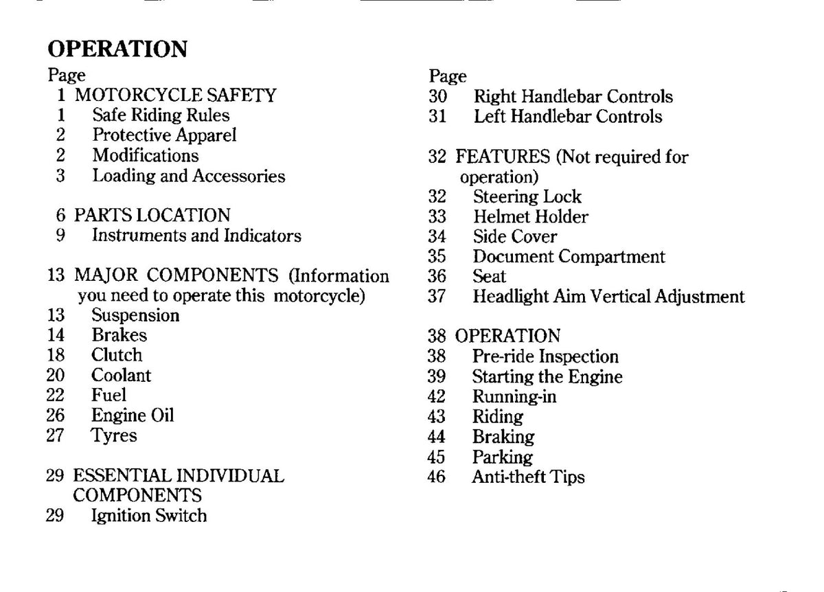 HONDA VT750C C2 Owners Manual 1999 - BOUND - COVERS - XL FOLDOUT PAGES