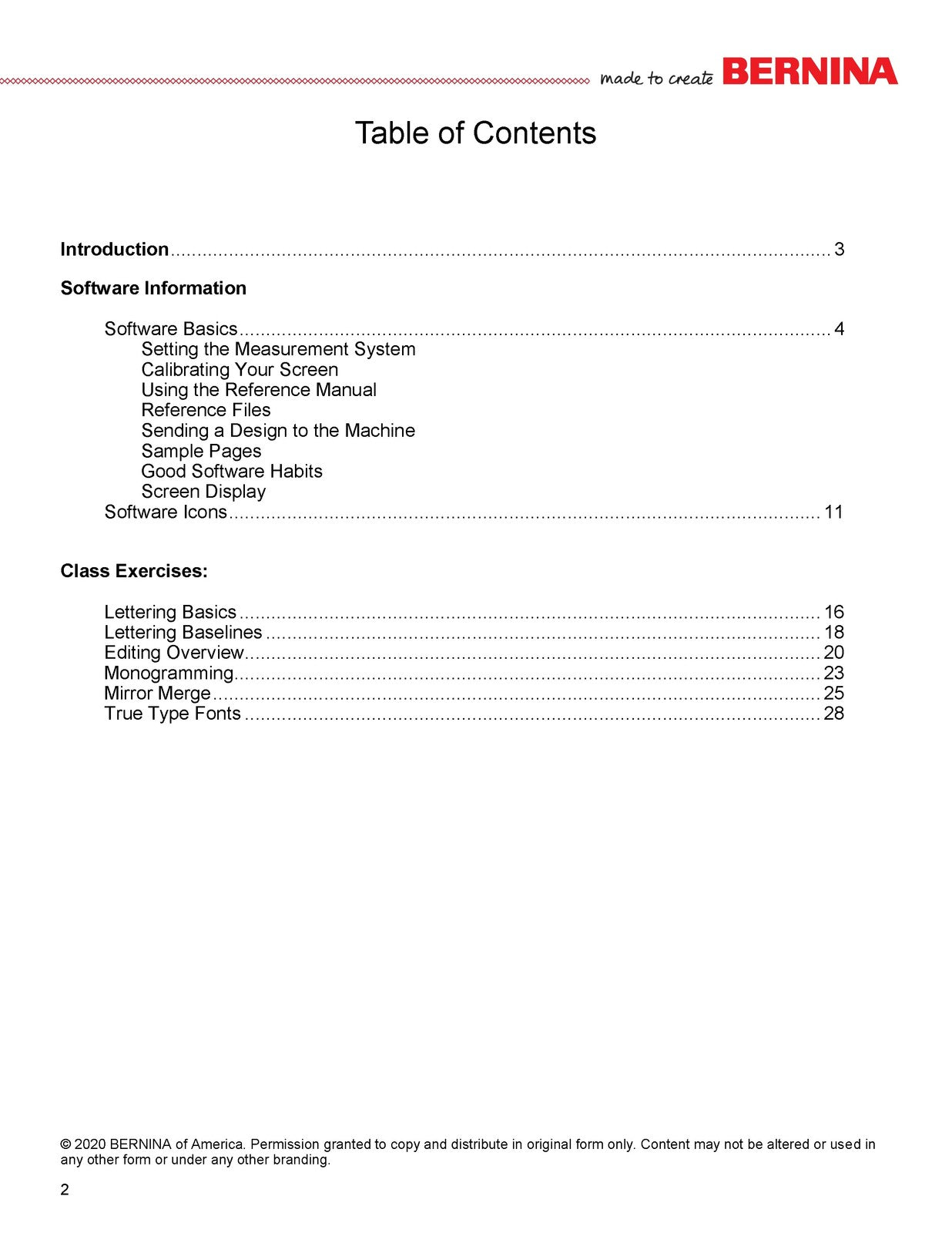BERNINA Embroidery Software 82 Automatic Digitizing Workbook 1 Manual - BOUND