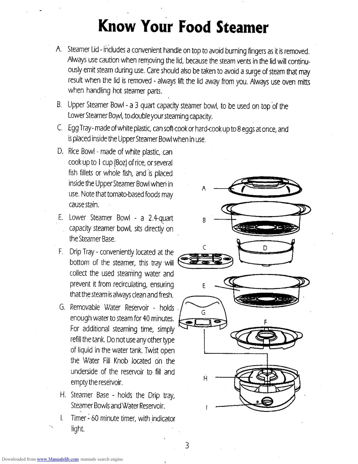 ZOJIRUSHI EJ-PC50 Food Steamer Operating Instructions And Recipe Manual - BOUND