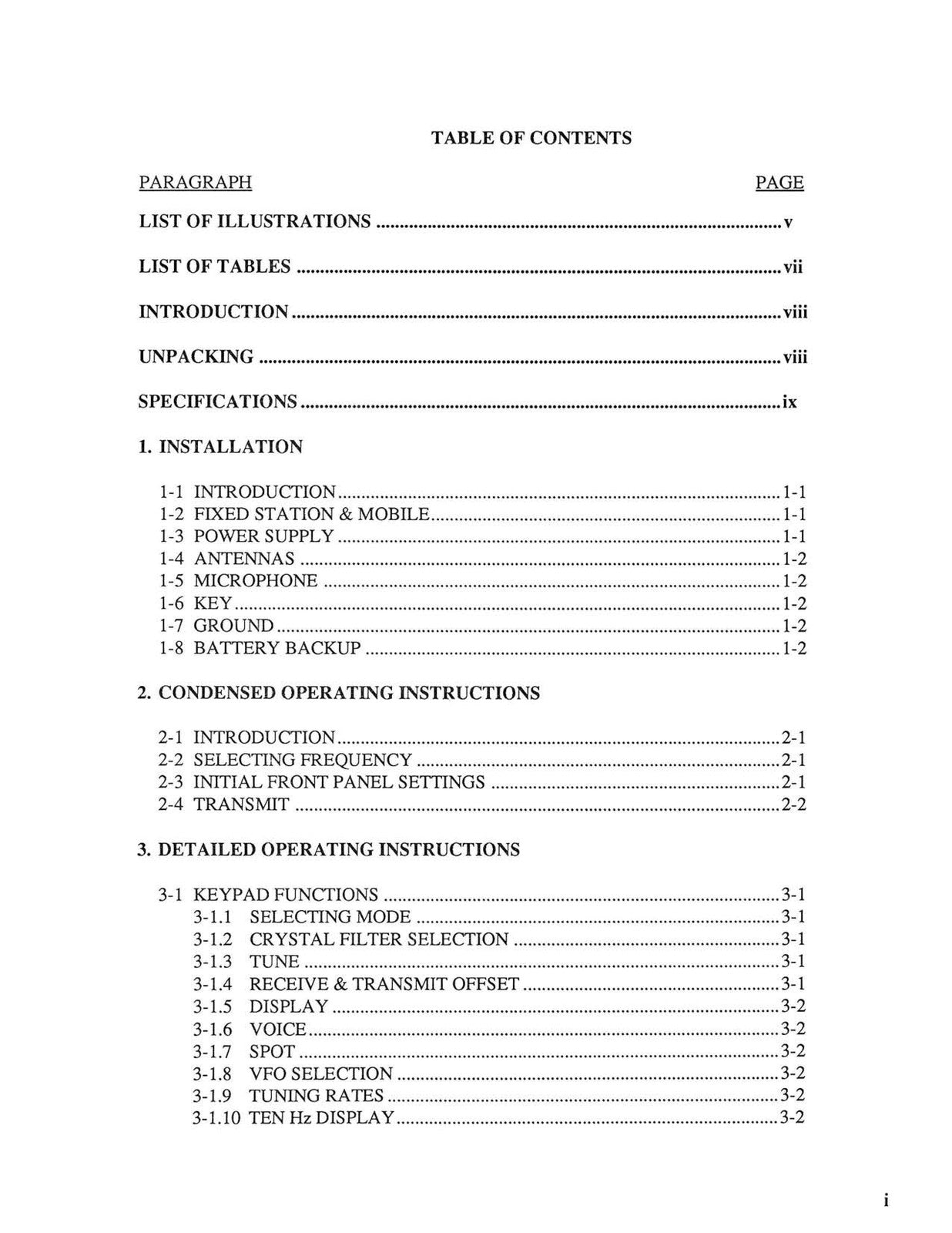 TEN TEC Paragon Model 585 All Band HF Receiver Owners Manual, FOLDOUTS
