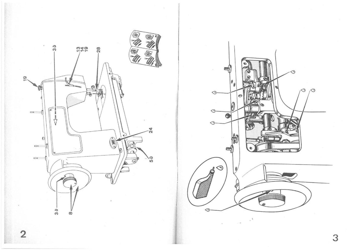 ALFA 102 Sewing Machine Instruction Manual - STEEL WIRE BOUND - TOUGH COVERS