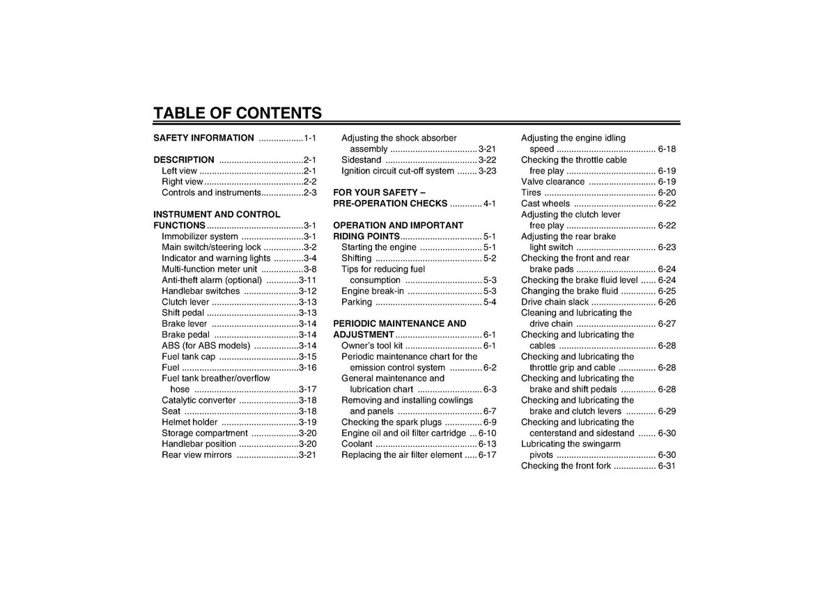 YAMAHA XJ6S XJ6SA Motorcycle Owners Manual 2009 - WIRE BOUND - TOUGH COVERS