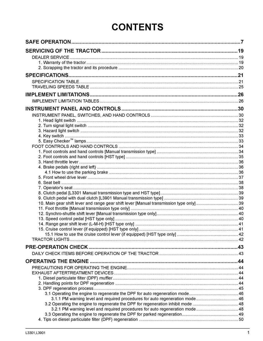 KUBOTA L3301 L3901 OPERATORS MANUAL - STEEL WIRE BOUND - PROTECTIVE COVERS