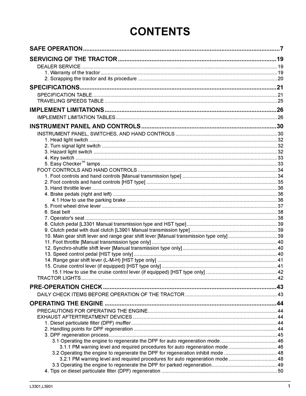 KUBOTA L3301 L3901 OPERATORS MANUAL - STEEL WIRE BOUND - PROTECTIVE COVERS