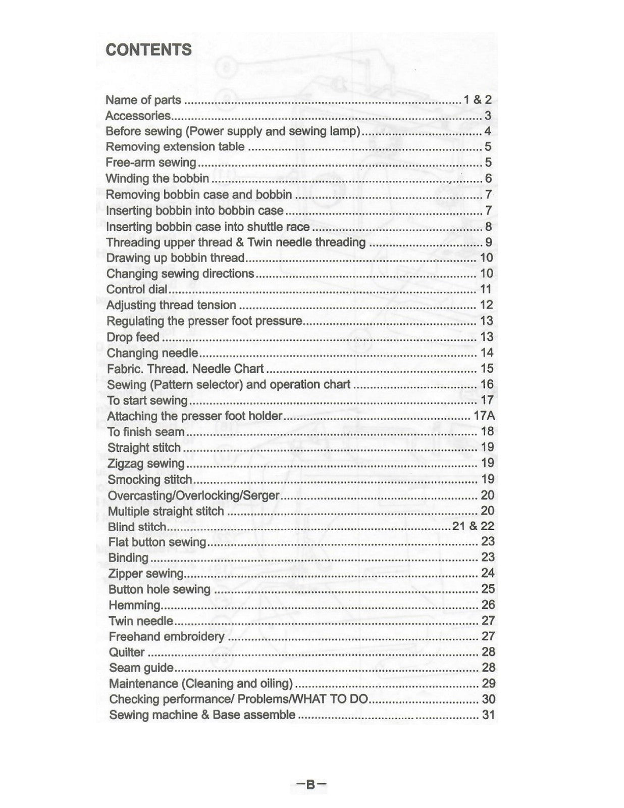 NECCHI Royale 3204 3205 Series Sewing Machine Instruction Manual - WIRE BOUND