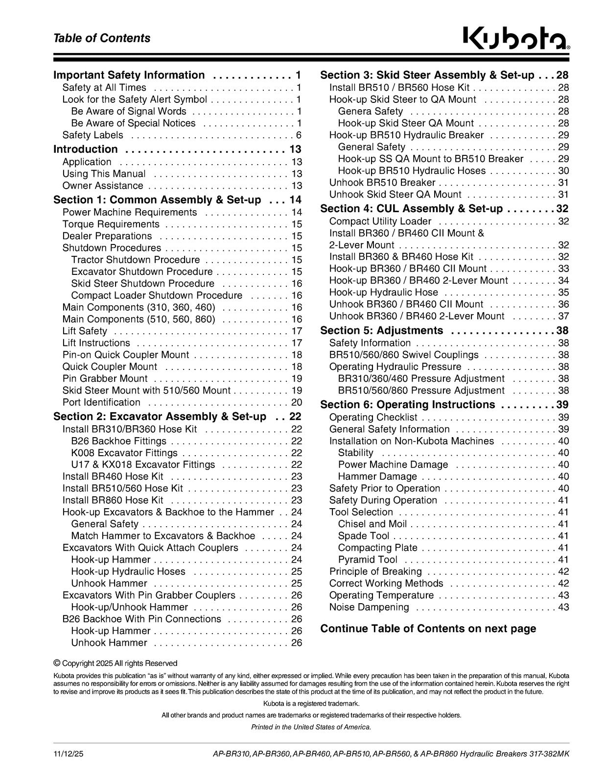 LAND PRIDE BR Series Breakers Operators Manual - STEEL WIRE BOUND - TOUGH COVERS