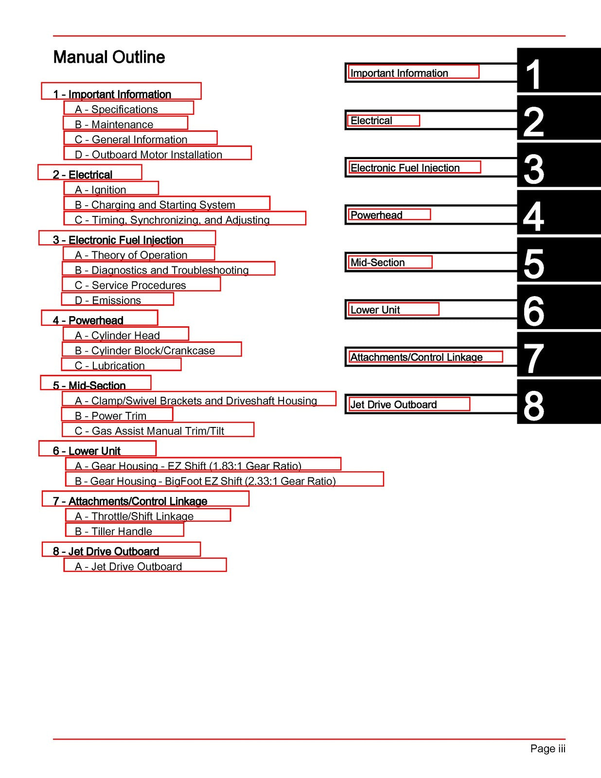 MERCURY 40 50 60 BigFoot 40 Jet EFI FourStroke 4 Cyl SERVICE MANUAL - COVERS