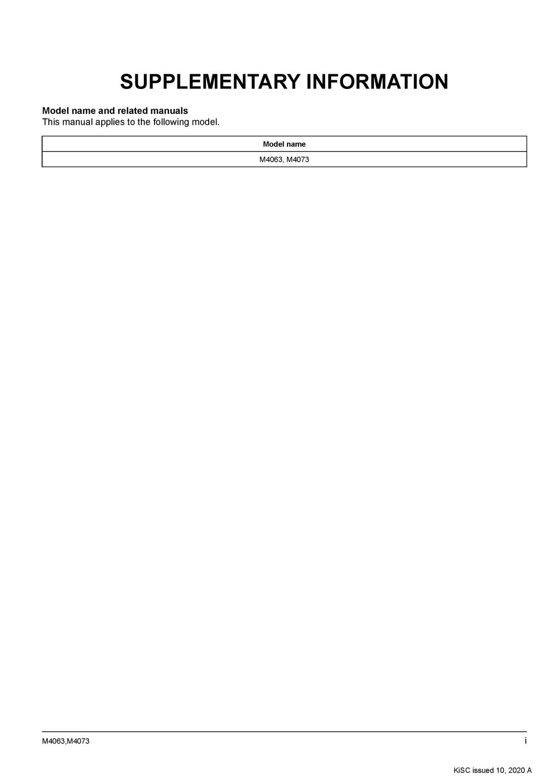 KUBOTA M4063 M4073 Tractor Workshop Manual 2020 - BOUND - COVERS - XL FOLDOUTS