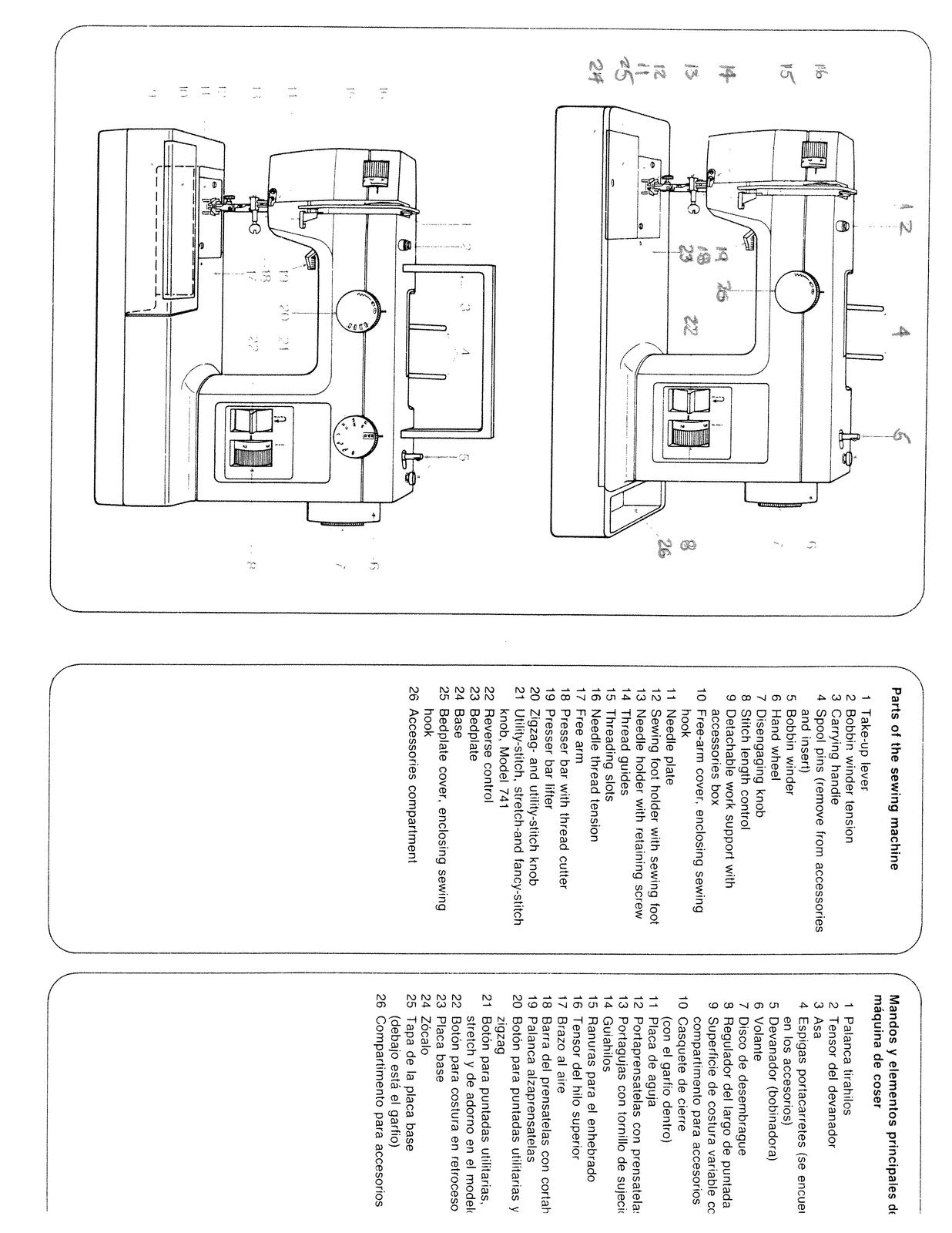PFAFF Hobby 340 521 541 721 741 Sewing Machine Instruction Manual - WIRE BOUND