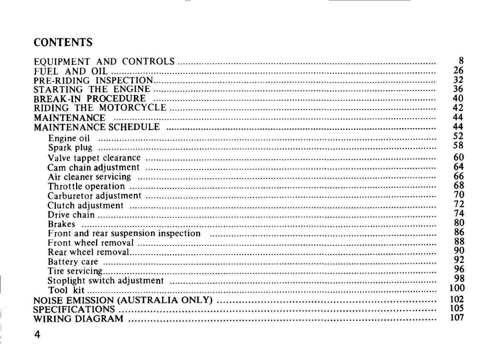 HONDA CT125 Owners Manual 1985 - BOUND - COVERS - XL FOLDOUT PAGES