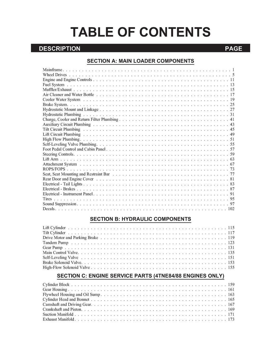 MUSTANG 2044 2054 SKID STEER LOARDER PARTS MANUAL - WIRE BOUND - COVERS