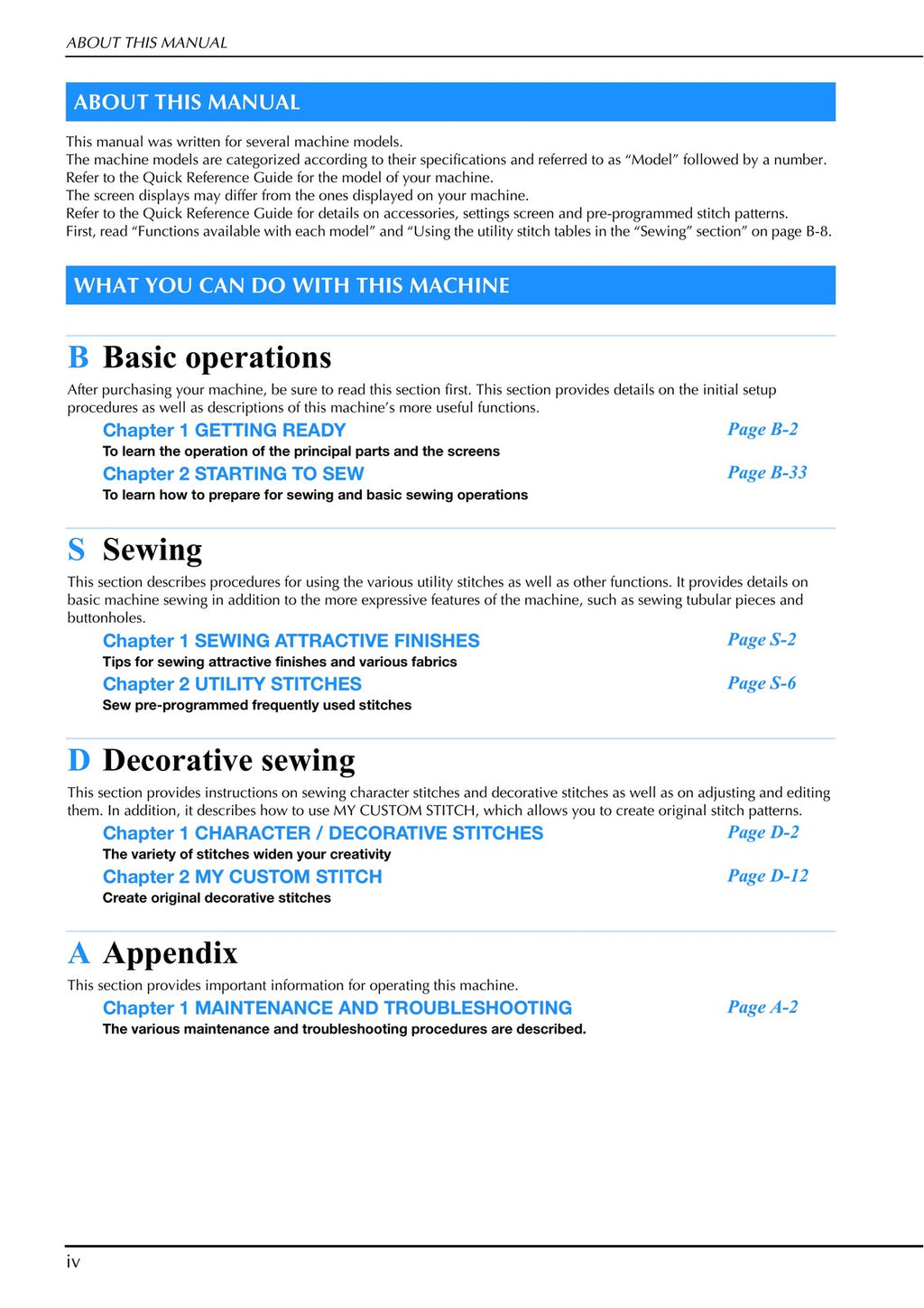 BROTHER Innov-is NQ1300 NQ1300PRW Instruction Manual - WIRE BOUND - TOUGH COVERS