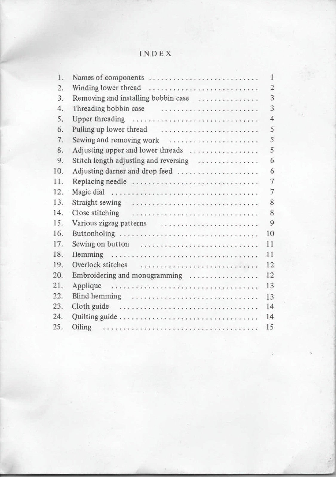 ALFA 475 Zig-Zag Sewing Machine Instruction Manual - WIRE BOUND - TOUGH COVERS