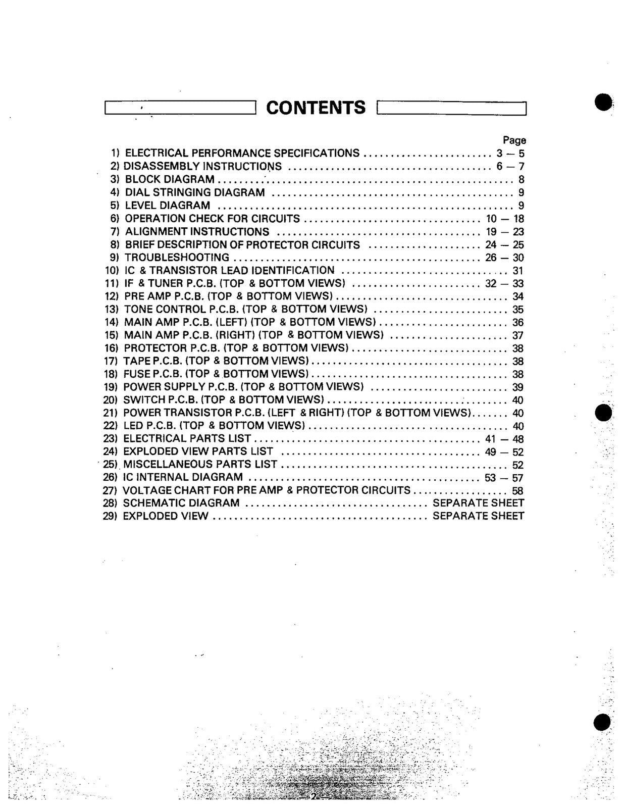 REALISTIC STA-2080 AM FM Stereo Receiver Service Manual, BOUND, COVERS, FOLDOUTS