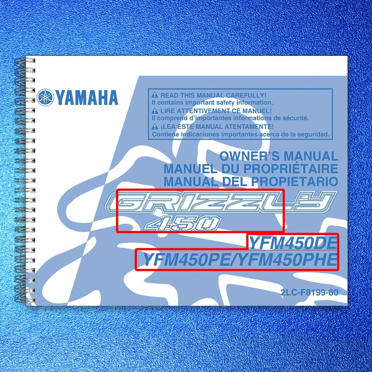 YAMAHA Grizzly 450 YFM450 Kodiak 450 YF45KJ Service & Operators Manual BUNDLE