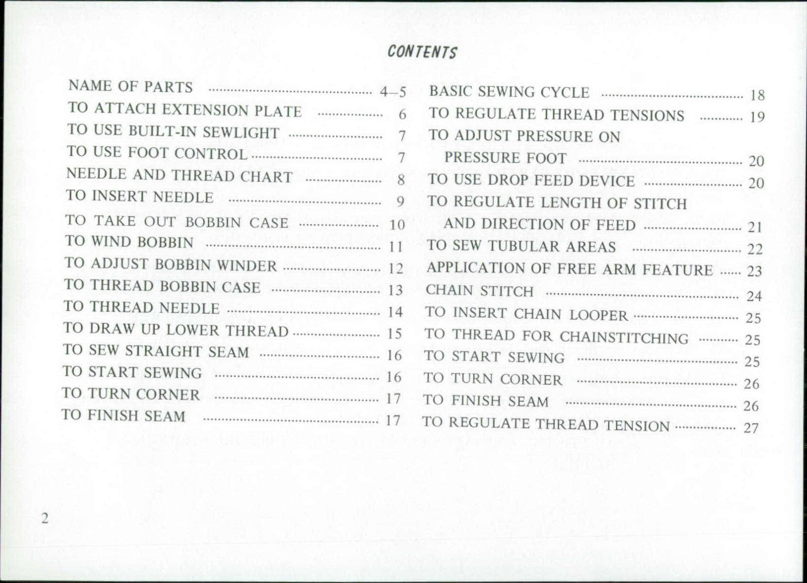 NEW HOME 609 Sewing Machine Instruction Manual - STEEL WIRE BOUND - TOUGH COVERS