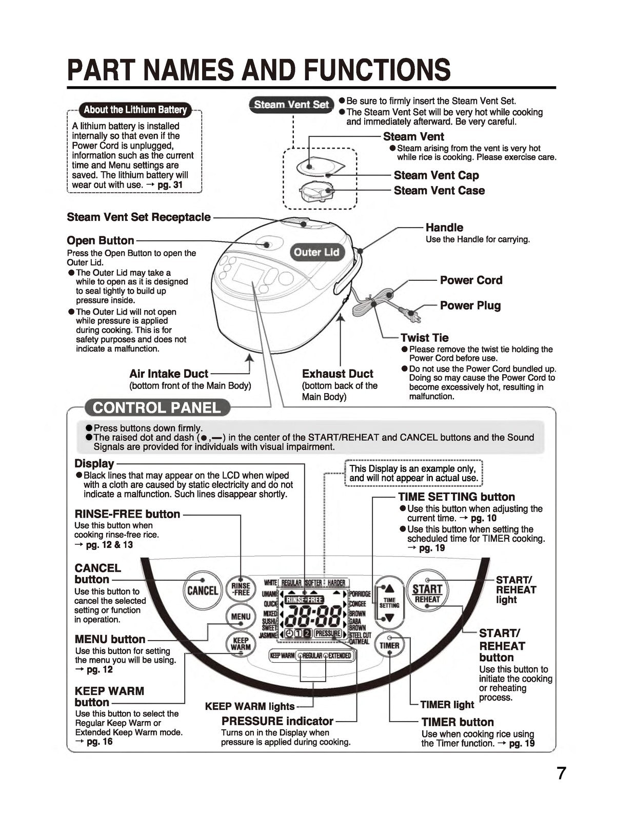 ZOJIRUSHI NP-NWC10 18 Pressure Induction Operating Instructions Manual - BOUND