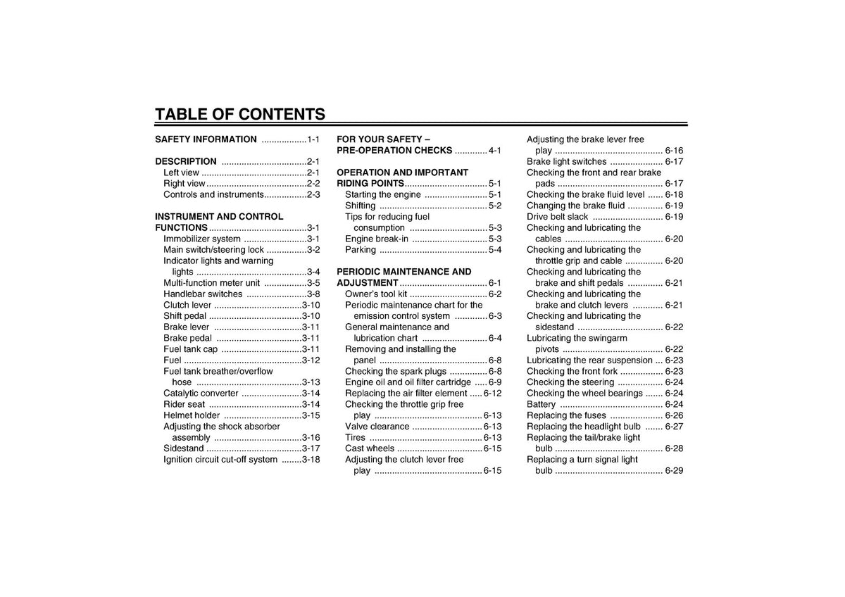 YAMAHA XVS950A Owners Manual 2011 - STEEL WIRE BOUND - PROTECTIVE COVERS
