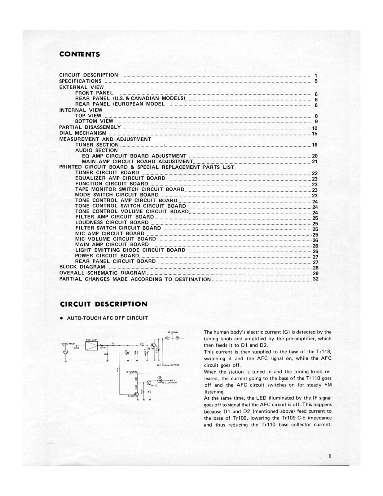YAMAHA CR-1000 FM Stereo Receiver Service Manual - BOUND - COVERS - XL FOLDOUTS