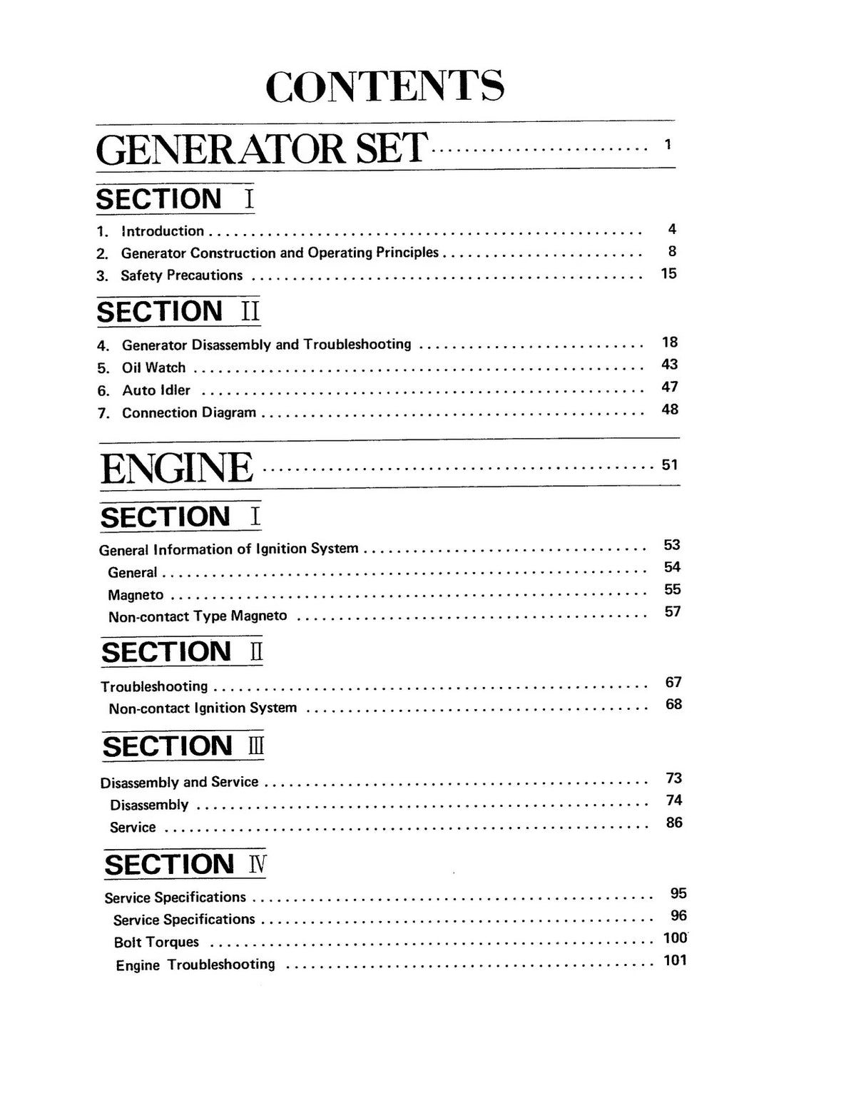 ONAN K450 K1000 K1400 K2100 K3000 K3500 Workshop Manual 1995 - WIRE BOUND