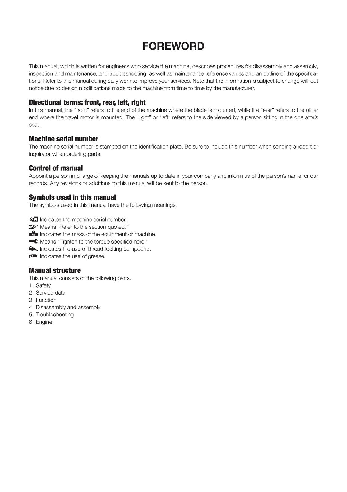 TAKEUCHI TB250 Excavator Workshop Manual - BOUND - COVERS - XL FOLDOUT PAGES