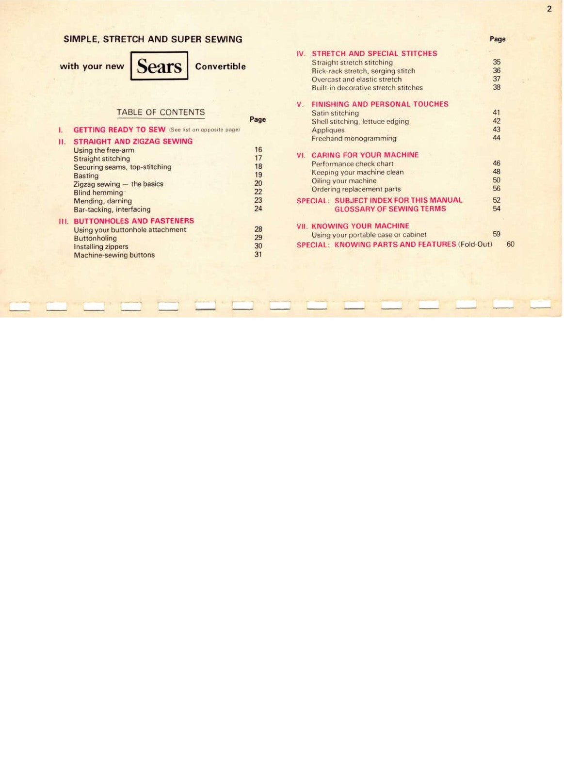 KENMORE Convertible 1680 Sewing Machine Owners Manual - WIRE BOUND - COVERS