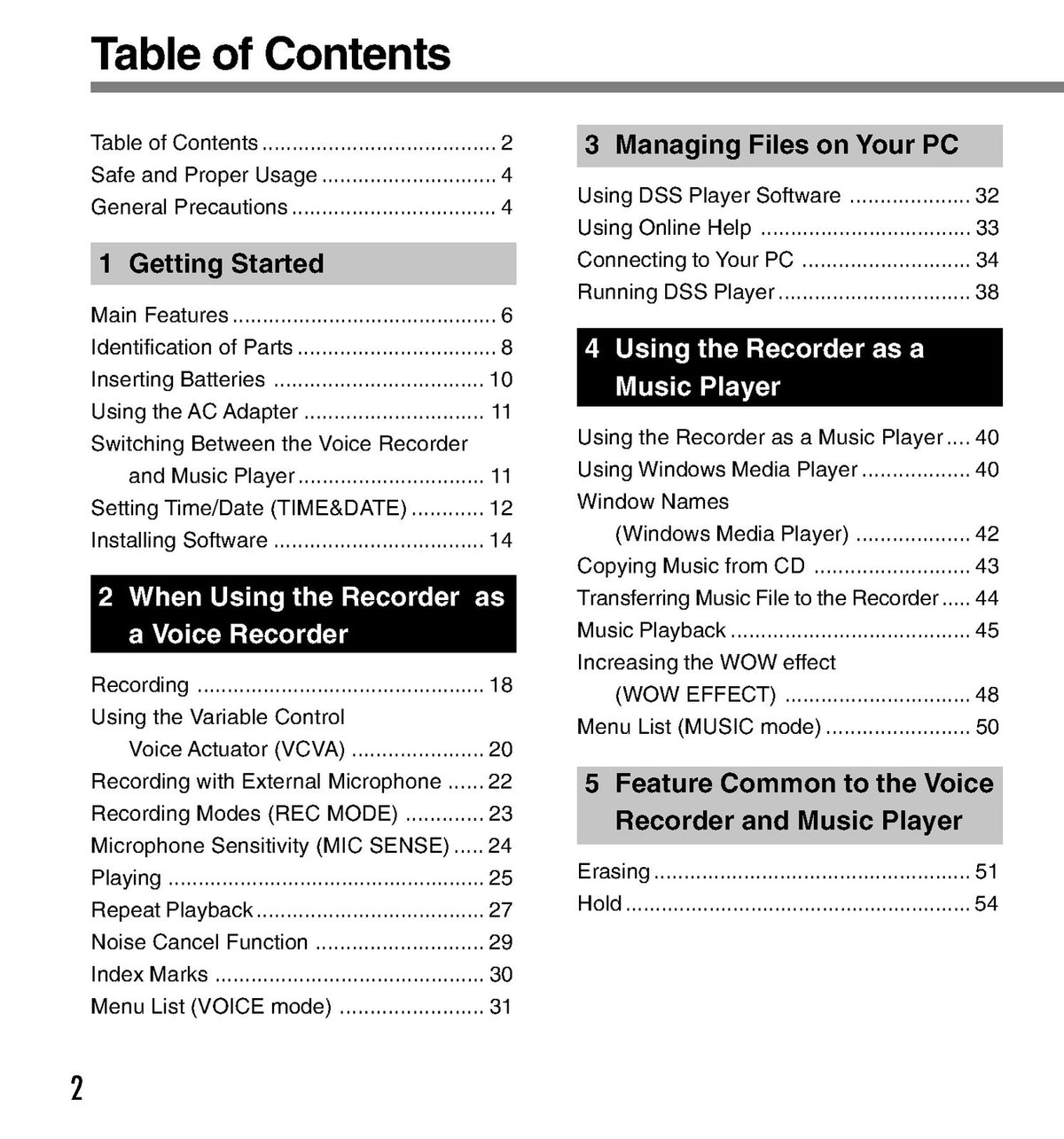 OLYMPUS DM-20 DM-10 Digital Voice Recorder Instructions Manual - WIRE BOUND