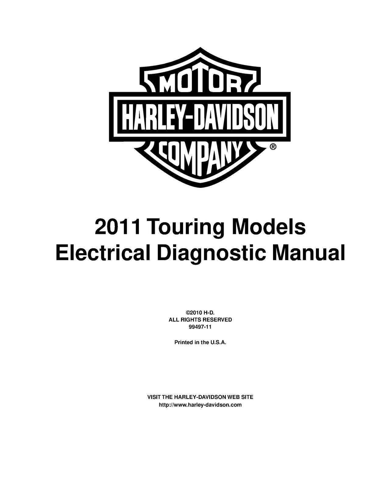 HARLEY-DAVIDSON Touring Models Electrical Diagnostic Manual 2011, FOLDOUTS
