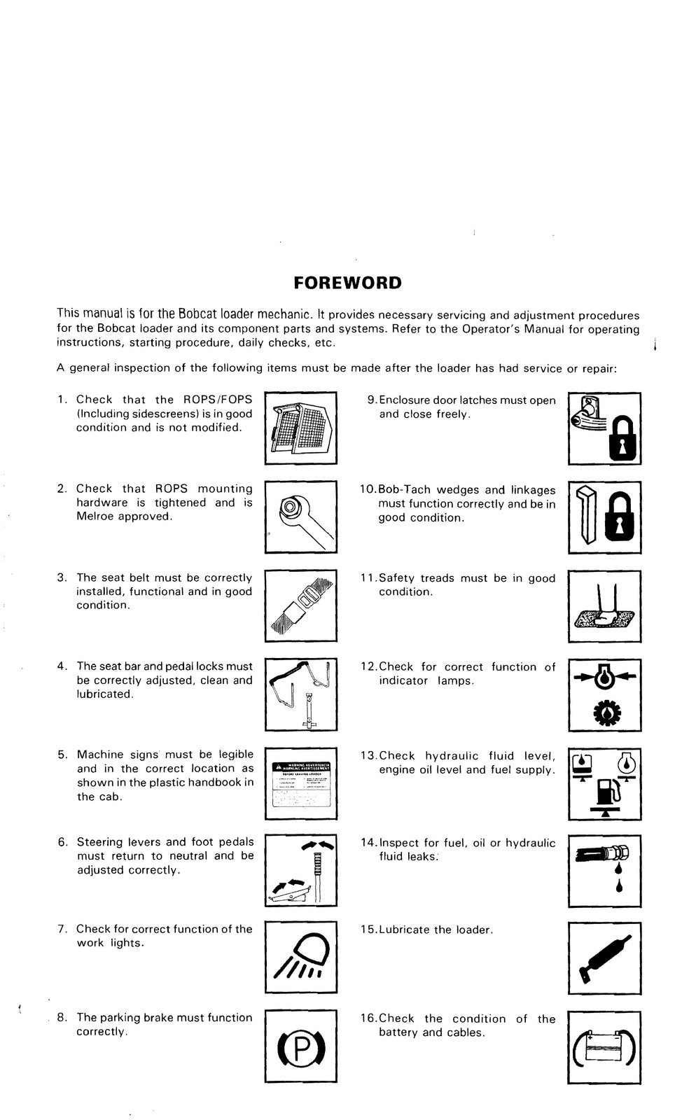 BOBCAT 741 742 742B 743 743B 743DS SERVICE MANUAL - WIRE BOUND - TOUGH COVERS