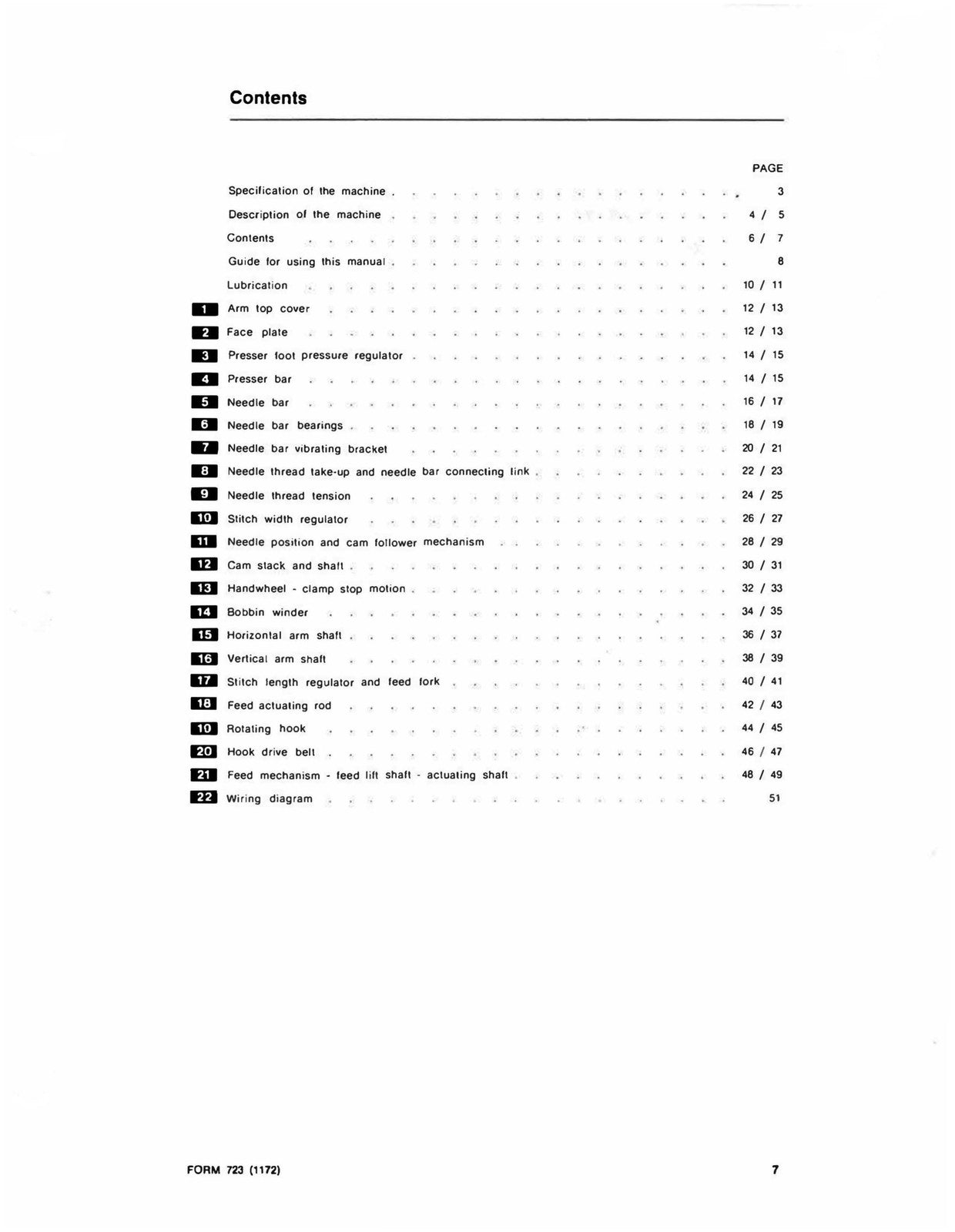 SINGER 252 257 258 259 Sewing Machine Service Manual 1972 - WIRE BOUND - COVERS