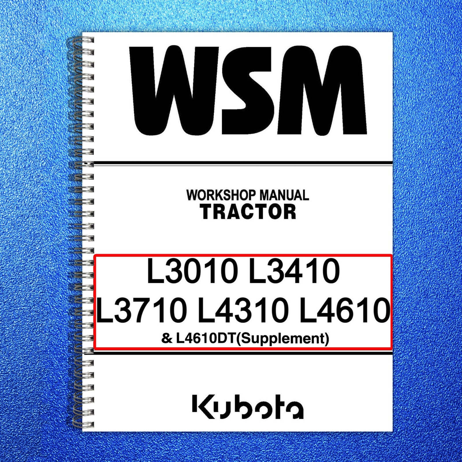 KUBOTA L3010 L3410 L3710 L4310 L4610 Workshop & Operators Manuals BUNDLE